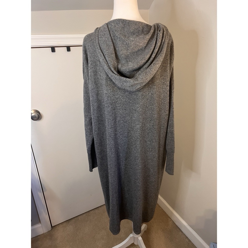 Eileen Fisher Luxury Cashmere Duster Cardigan | Grey | Open Front | Size M - Picture 6 of 10